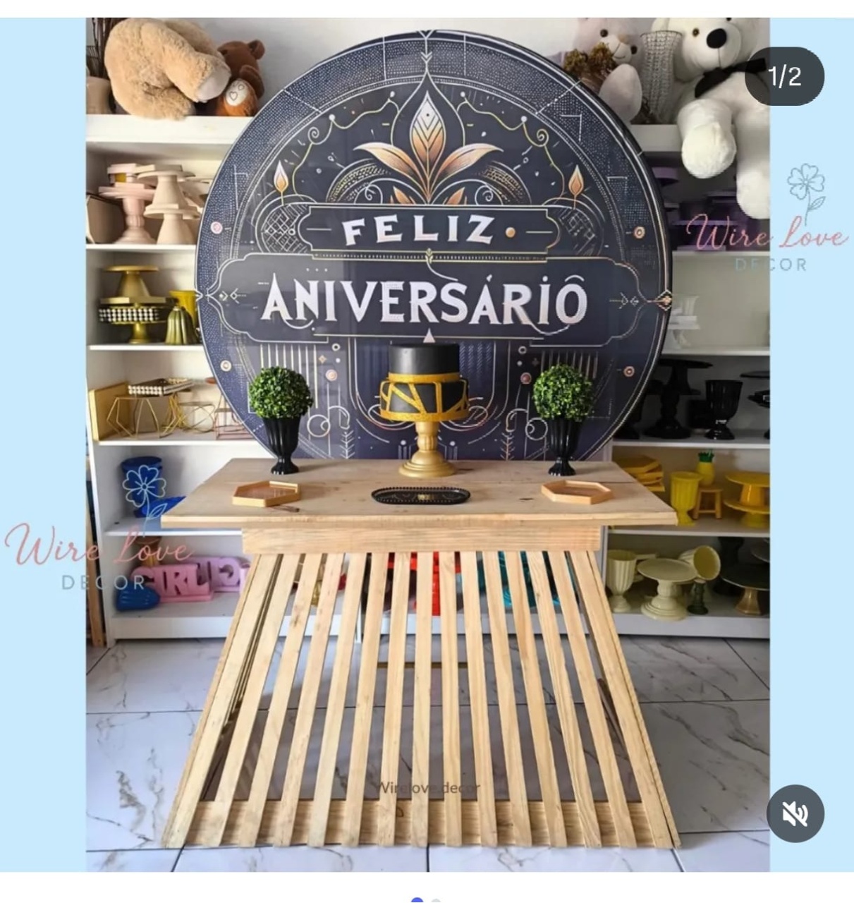 Kit Feliz Aniversario  - Wire Love Decor