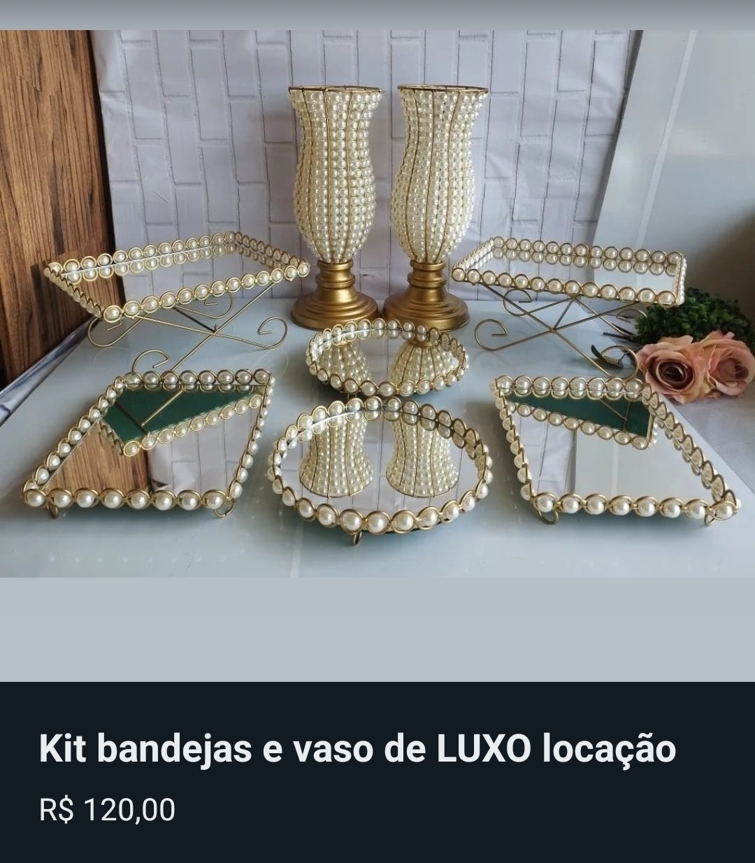 Kit Bandejas de Luxo Pedrarias - Wire Love Decor