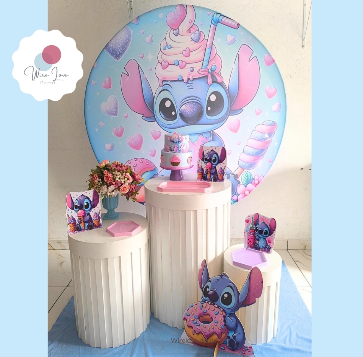 Kit Stitch Cupcake Cil Ripado - Wire Love Decor