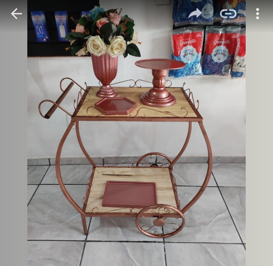 Carrinho de Chá  - Wire Love Decor