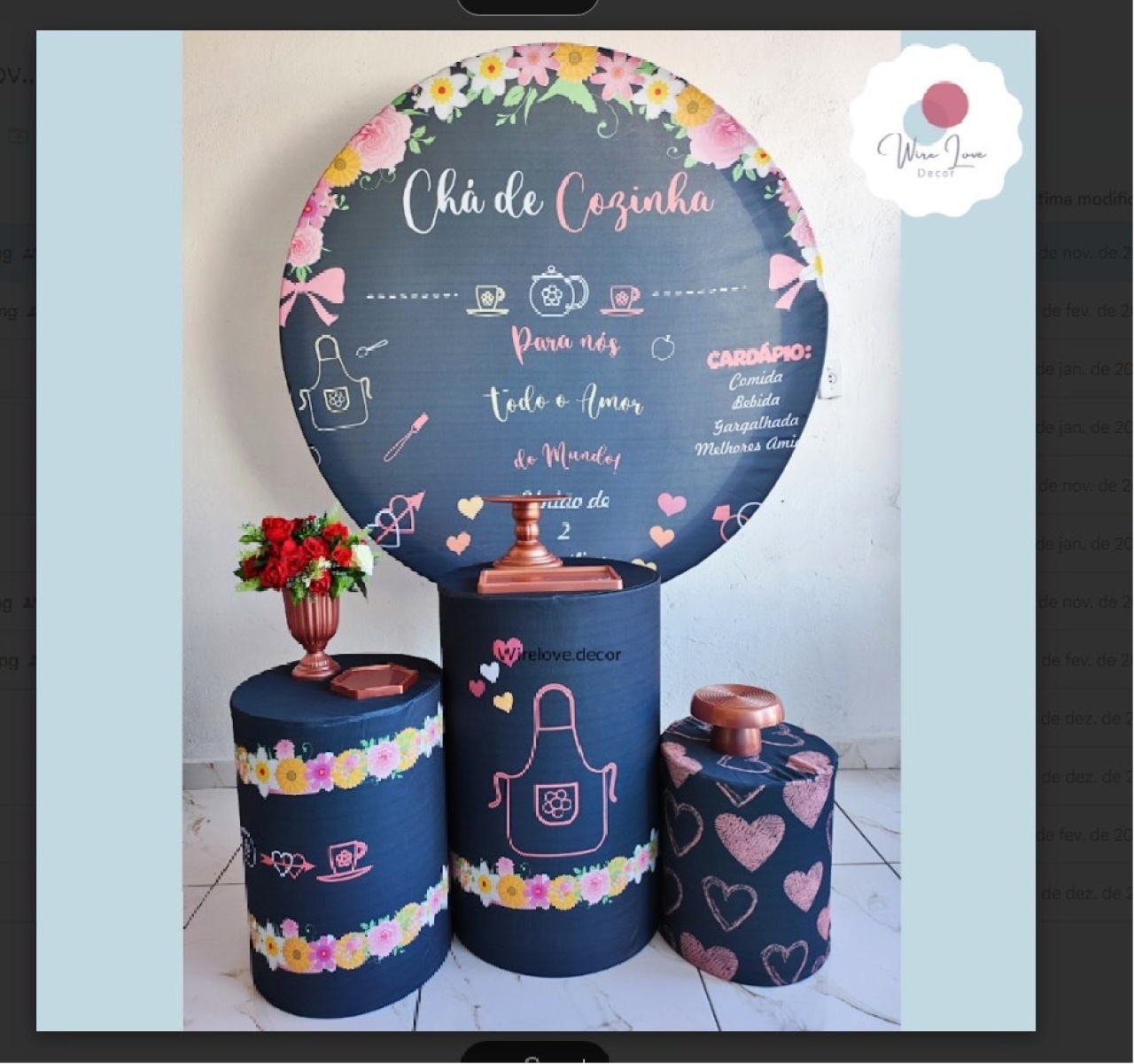 Kit Bronze Chá de Cozinha 1 - Wire Love Decor