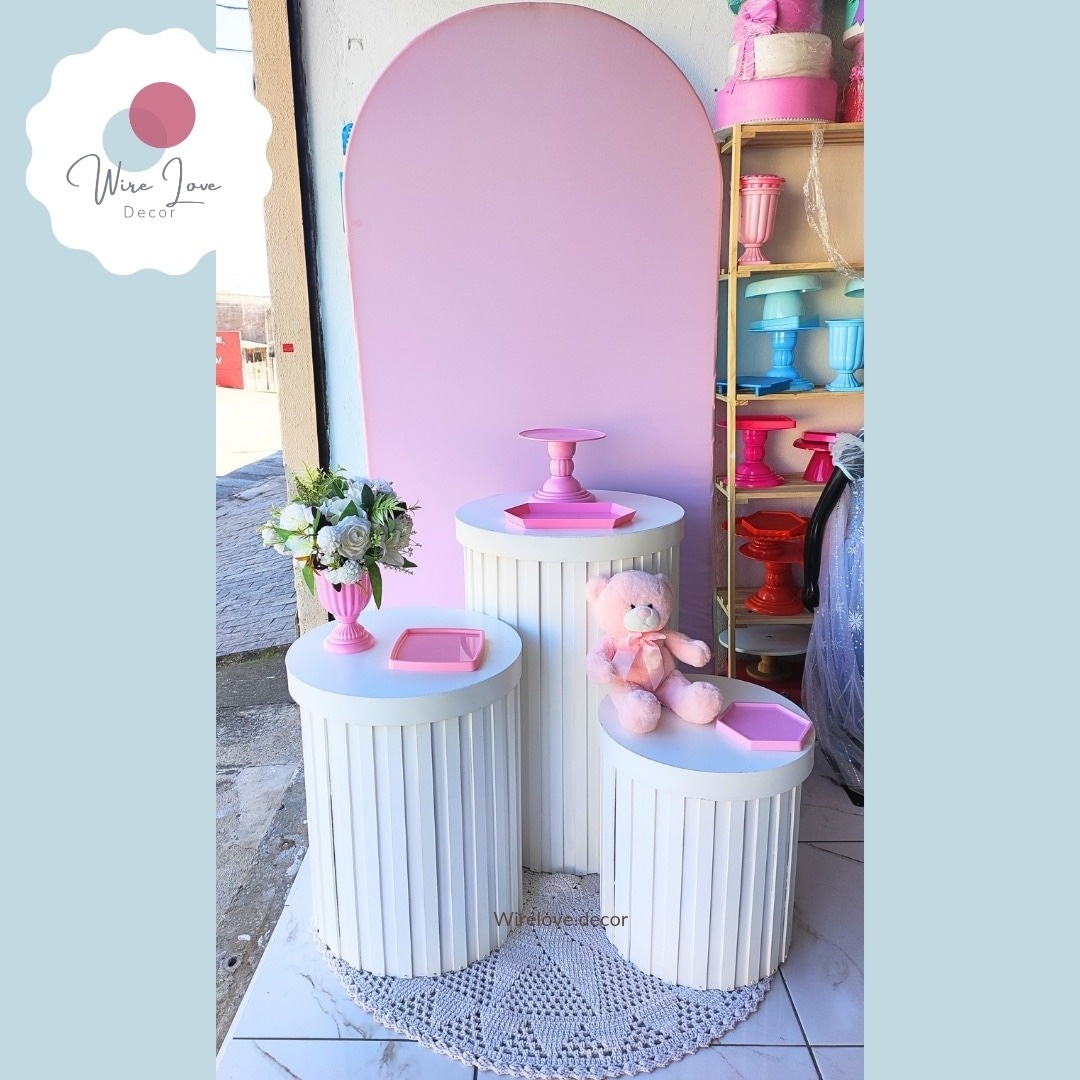 Kit Chá de Bebê Rosa  - Wire Love Decor