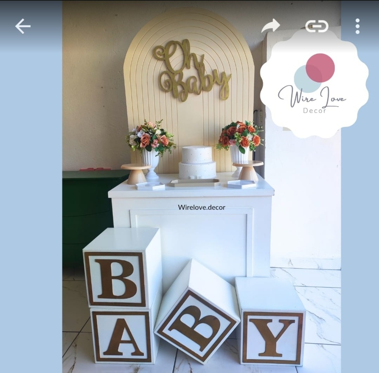 Kit Chá Revelação/ Chá de Bebê  - Wire Love Decor