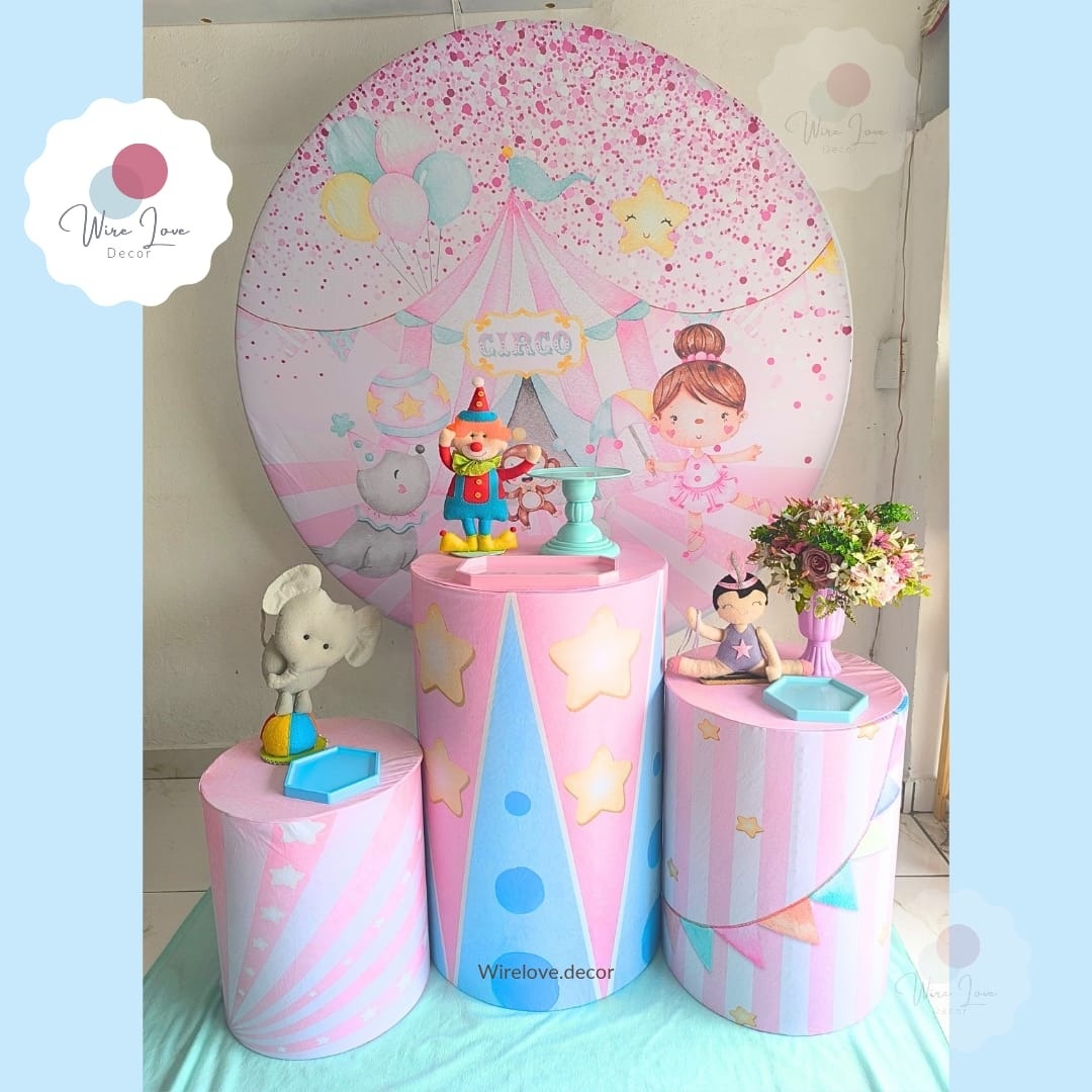 Kit Luxo Circo Rosa  - Wire Love Decor