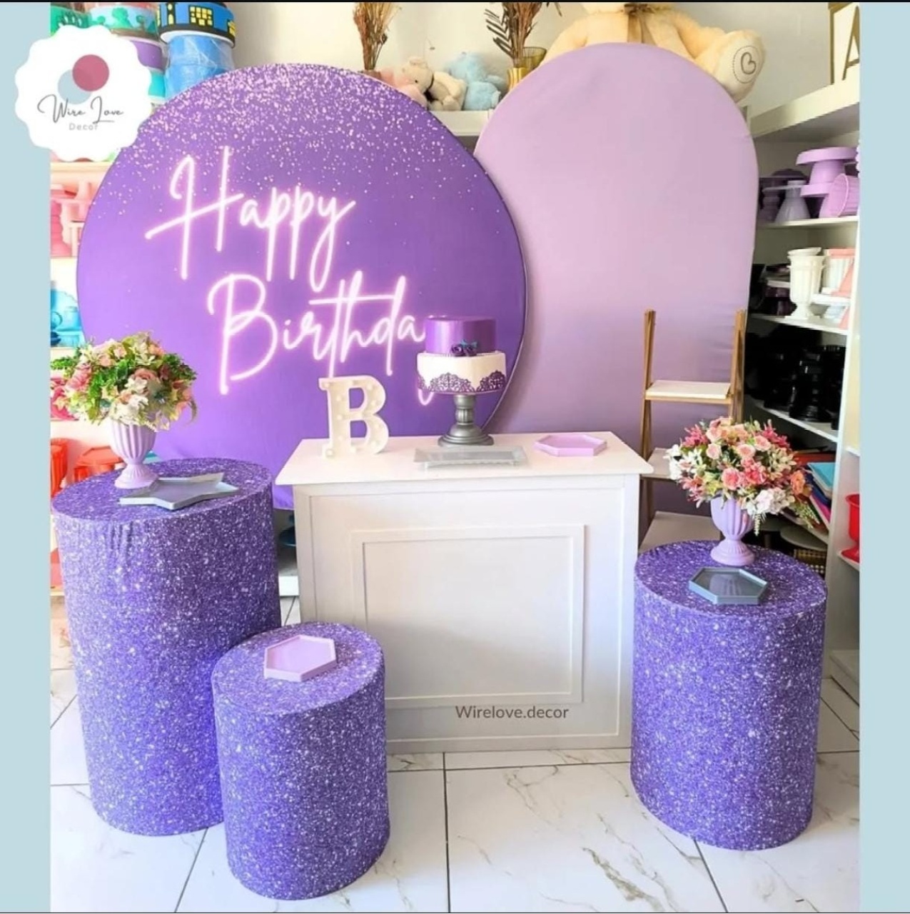 Kit Luxo Happy Lilas - Wire Love Decor