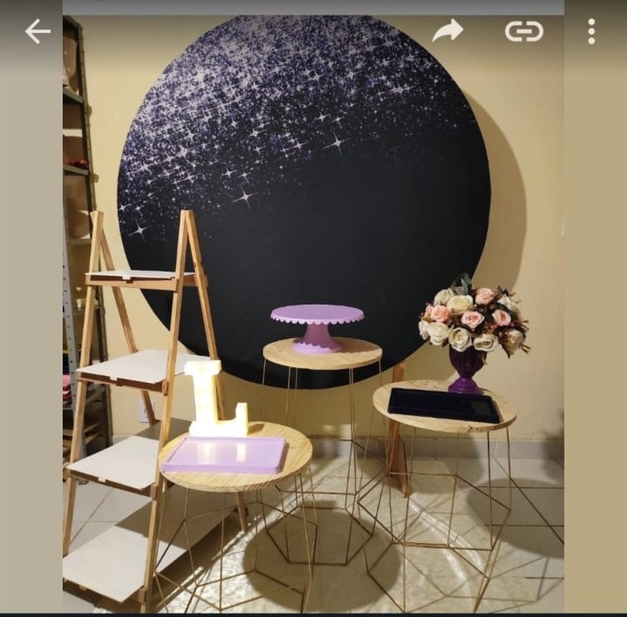Purple Party Diamante - Wire Love Decor