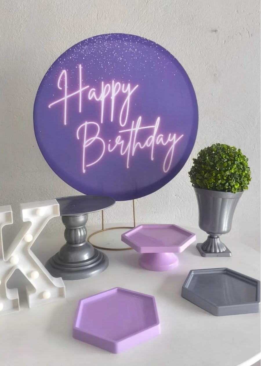 Mini Kit Happy Lilas - Kit de Mesa - Wire Love Decor