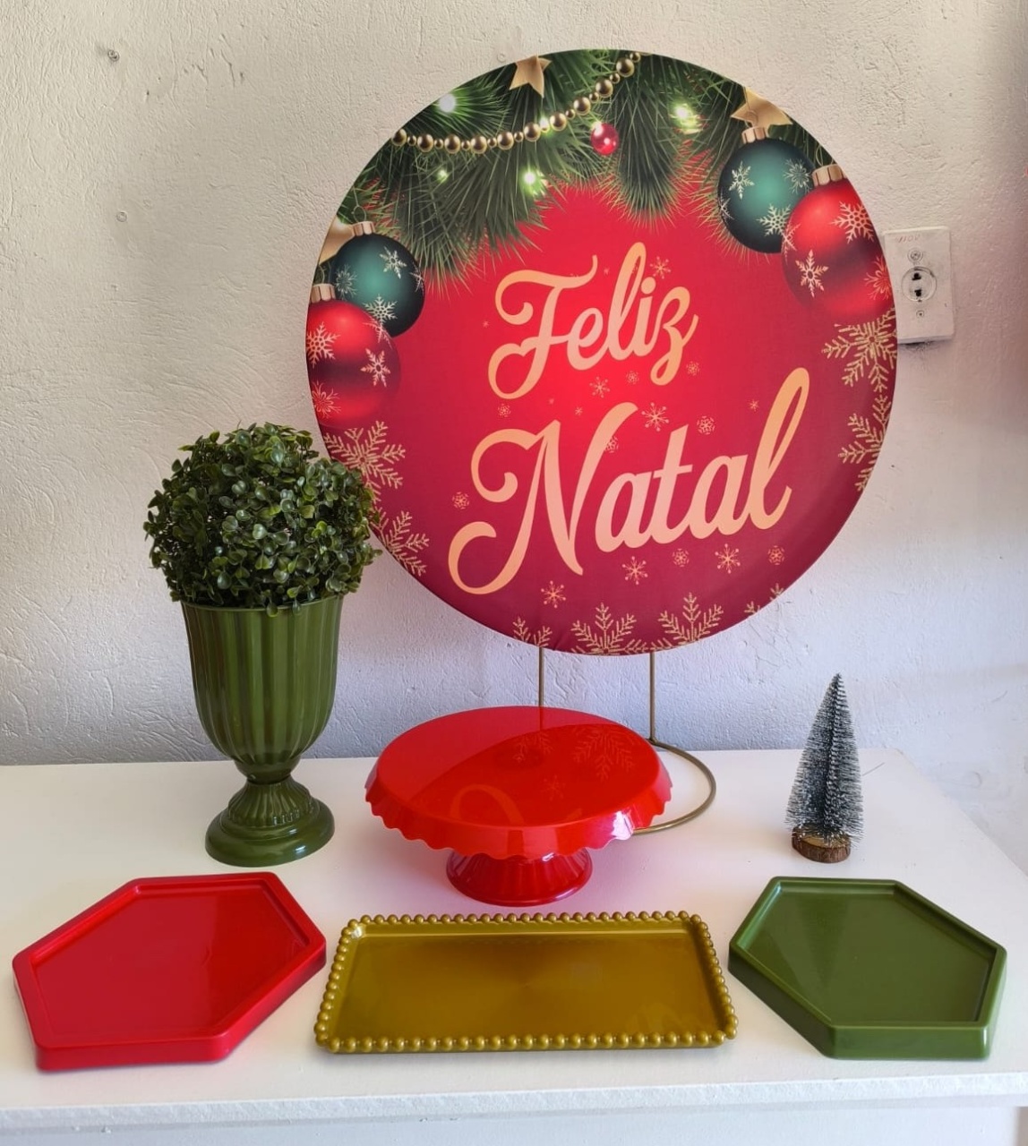 Mini Kit Feliz Natal -  Kit de Mesa  - Wire Love Decor
