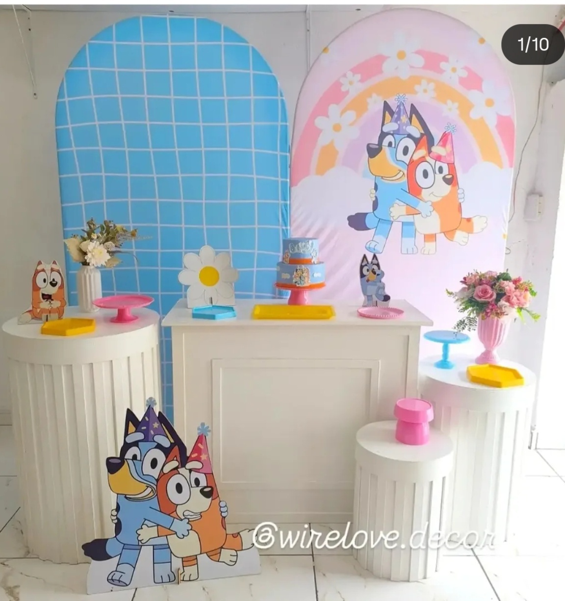Kit Bluey Romano Duplo - Wire Love Decor