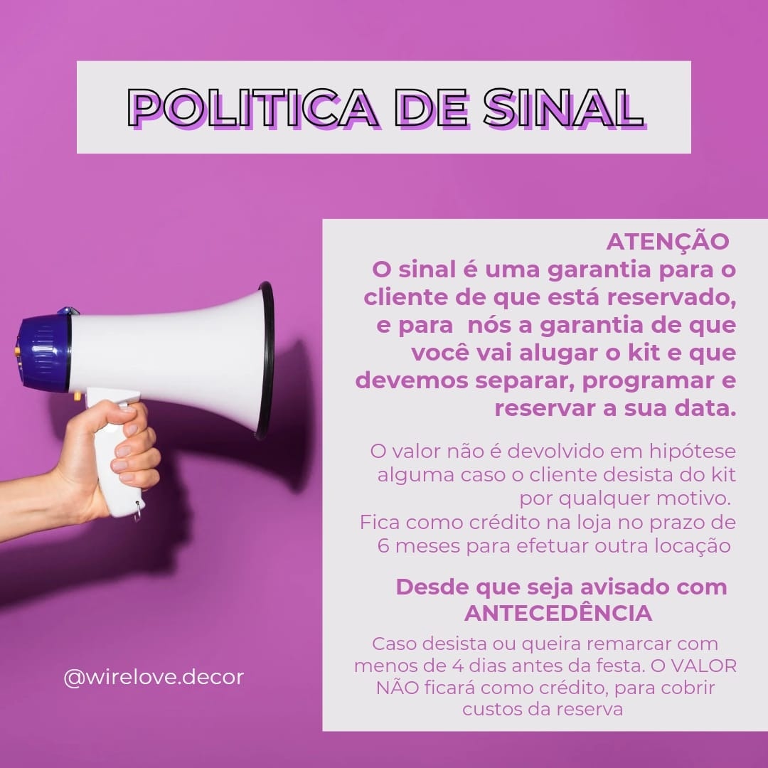 Política de Sinal - Wire Love Decor