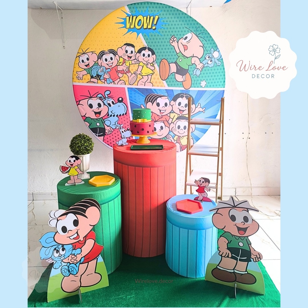 Kit Prata Turma da Monica  - Wire Love Decor