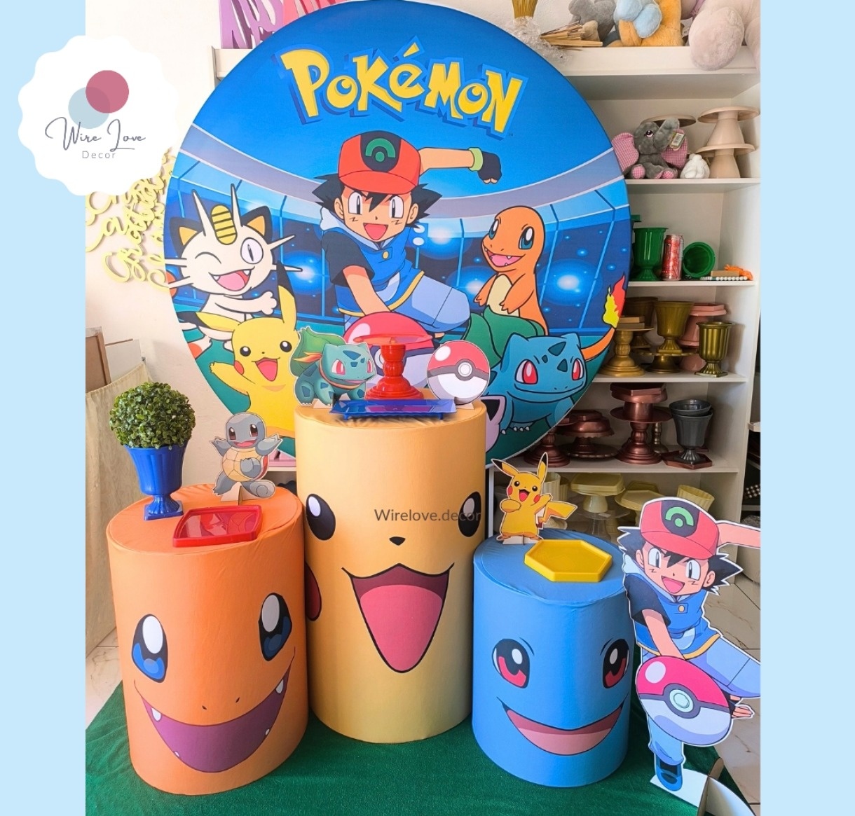 Kit Prata Pokemon - Wire Love Decor