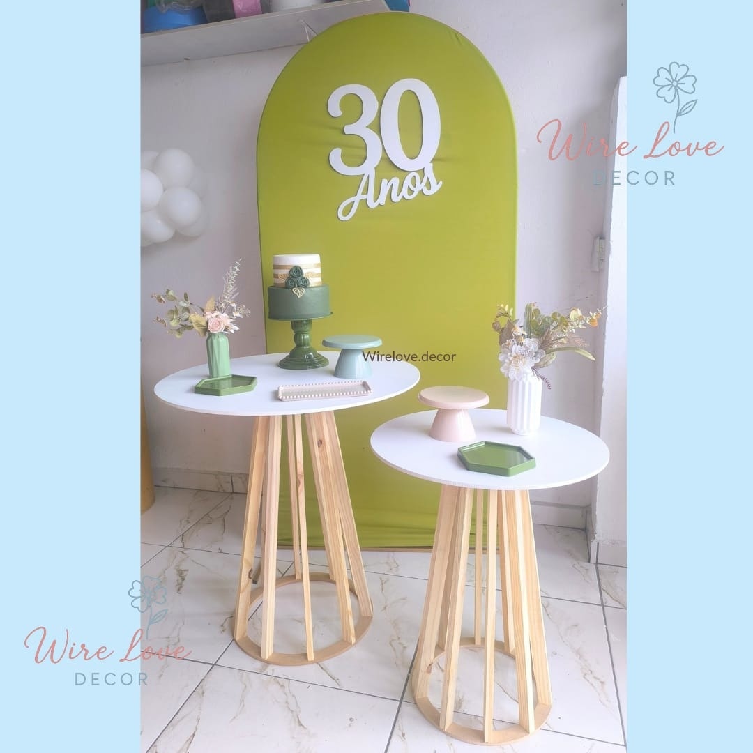 Kit Painel Romano E Dupla Cone 30 Anos / 50 Anos - Wire Love Decor