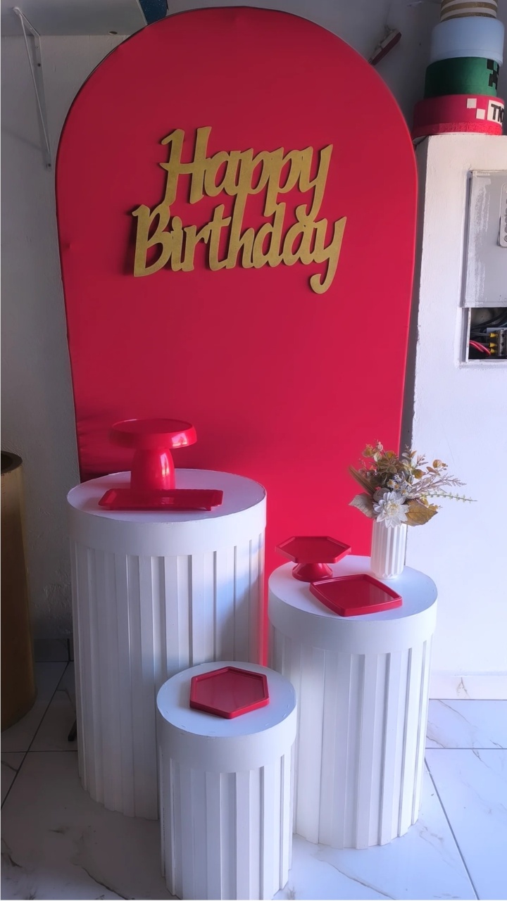 Kit Painel Romano Vermelho - Wire Love Decor