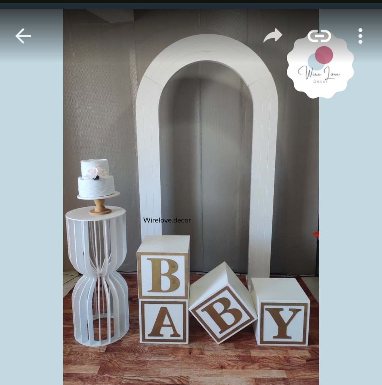 Chá de Bebê / Revelação Clean - Wire Love Decor