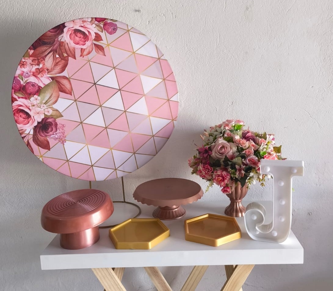 Mini Kit Floral Rosa -  Kit de Mesa  - Wire Love Decor