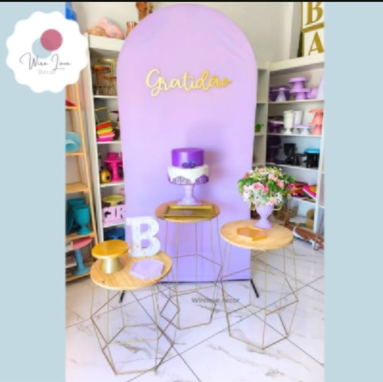 Kit Lilas Romano Diamante - Wire Love Decor