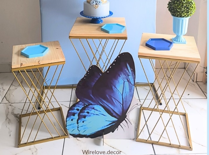 Trio Treliça Rustico - Wire Love Decor