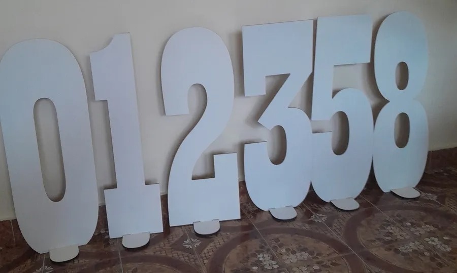Numero de Mdf  0 Ao 9 Unid - Wire Love Decor
