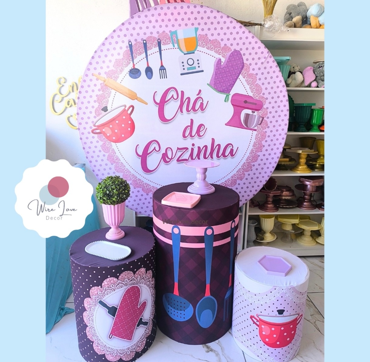 Kit Bronze Chá de Cozinha 2 - Wire Love Decor