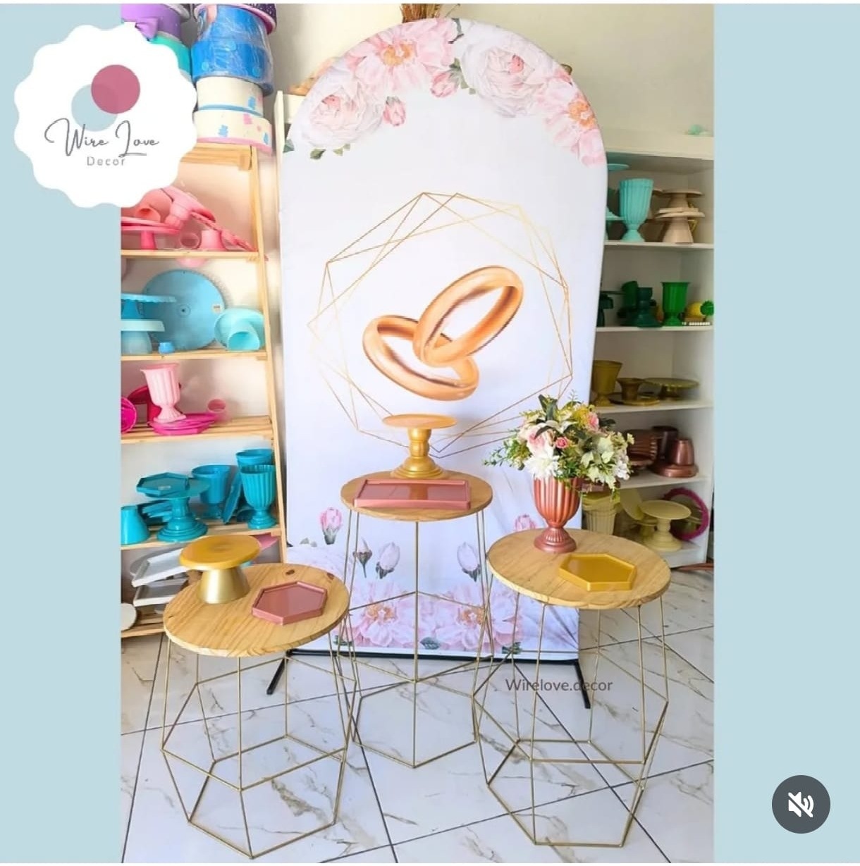 Kit Romano Aliança / Noivado Casamento  - Wire Love Decor