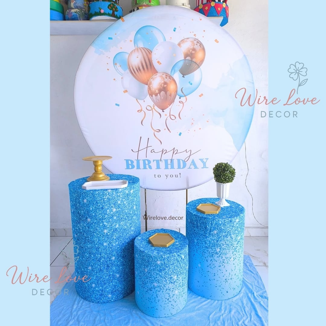Kit Bronze Glitter Azul - Wire Love Decor