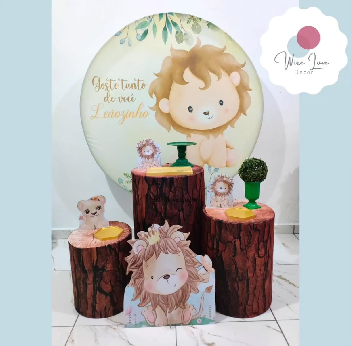 Kit Bronze Leaozinho  - Wire Love Decor