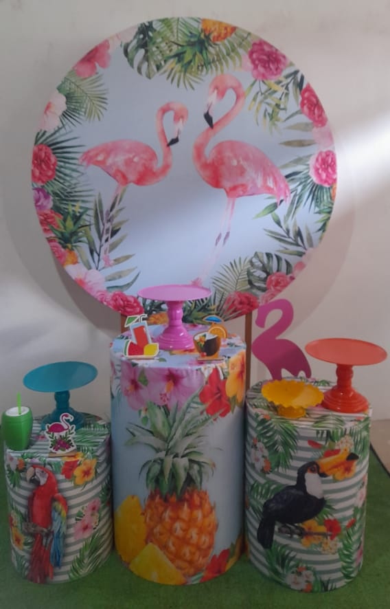 Kit Pegue E Monte Flamingo - Adna Decor