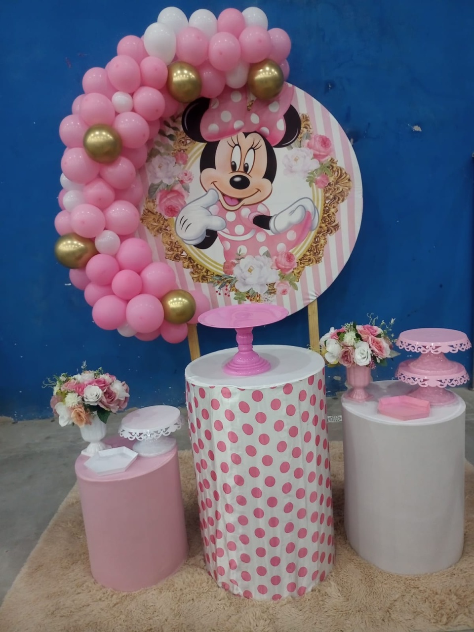 Kit Pegue E Monte Minnie Rosa - Adna Decor