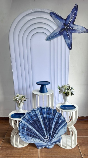 Fundo Do Mar Azul E Branco 2 - Sonhadafesta