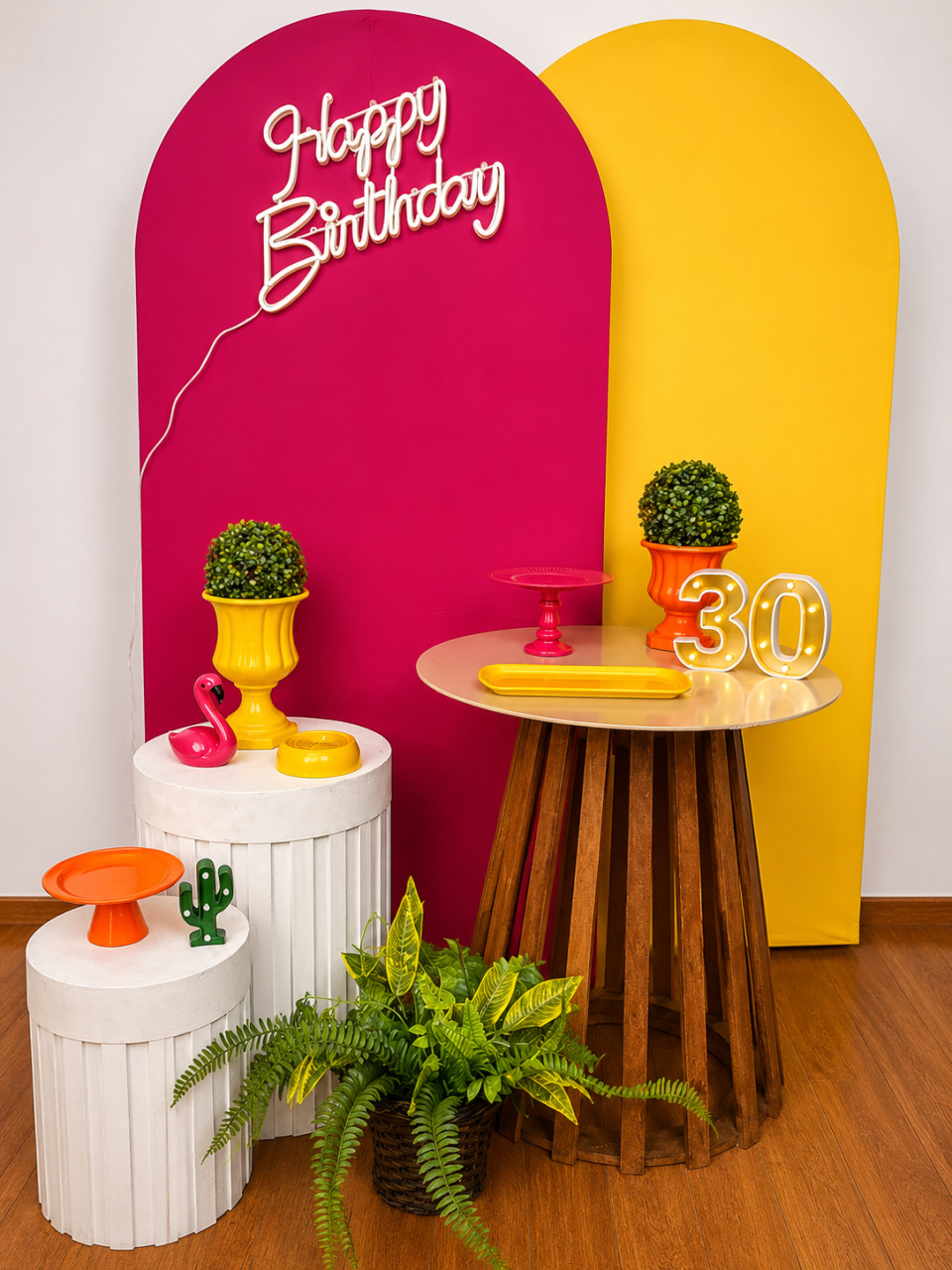 Tropical Rosa E Amarelo - Sonhadafesta