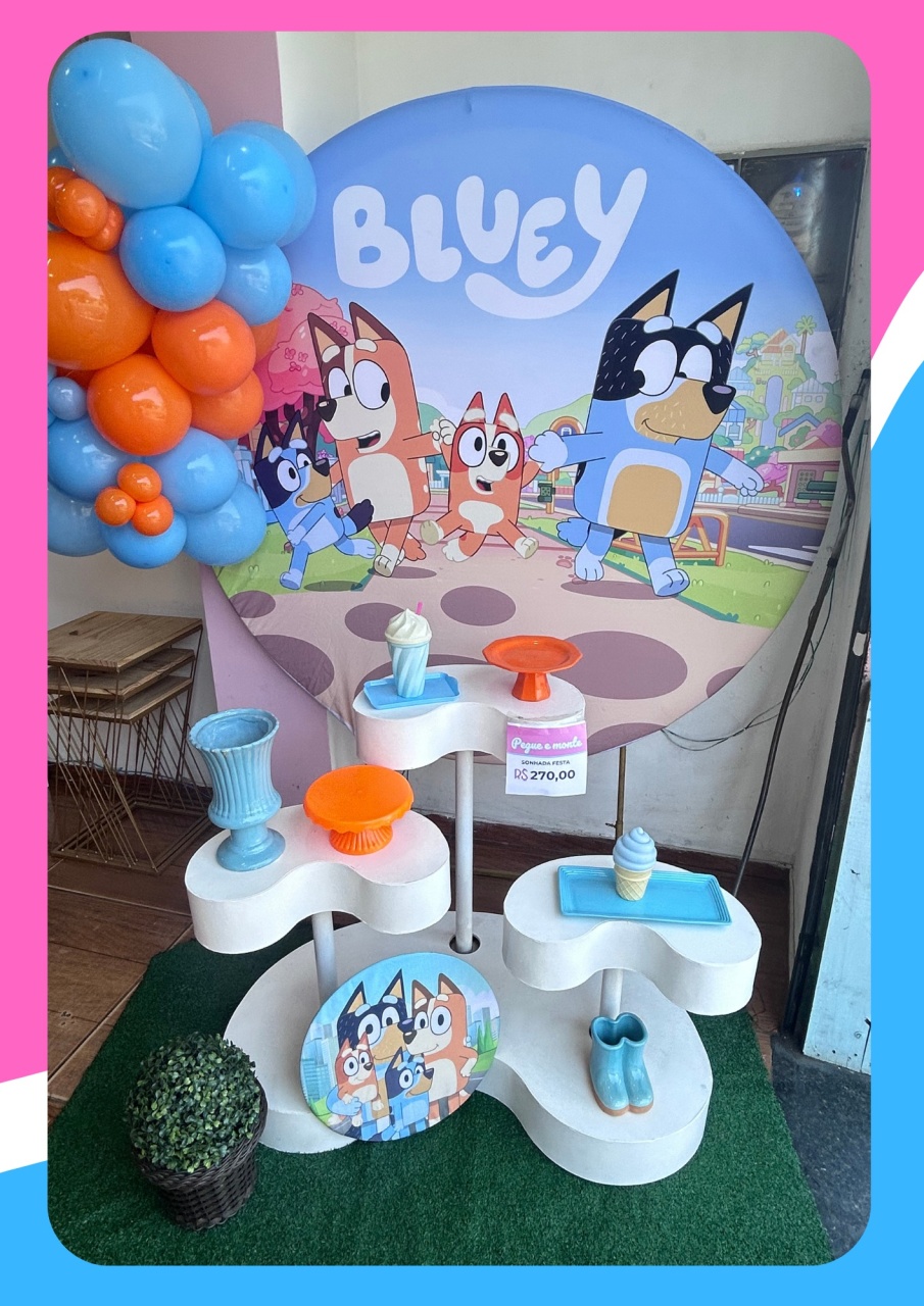 Bluey + Balão - Composição  - Sonhadafesta