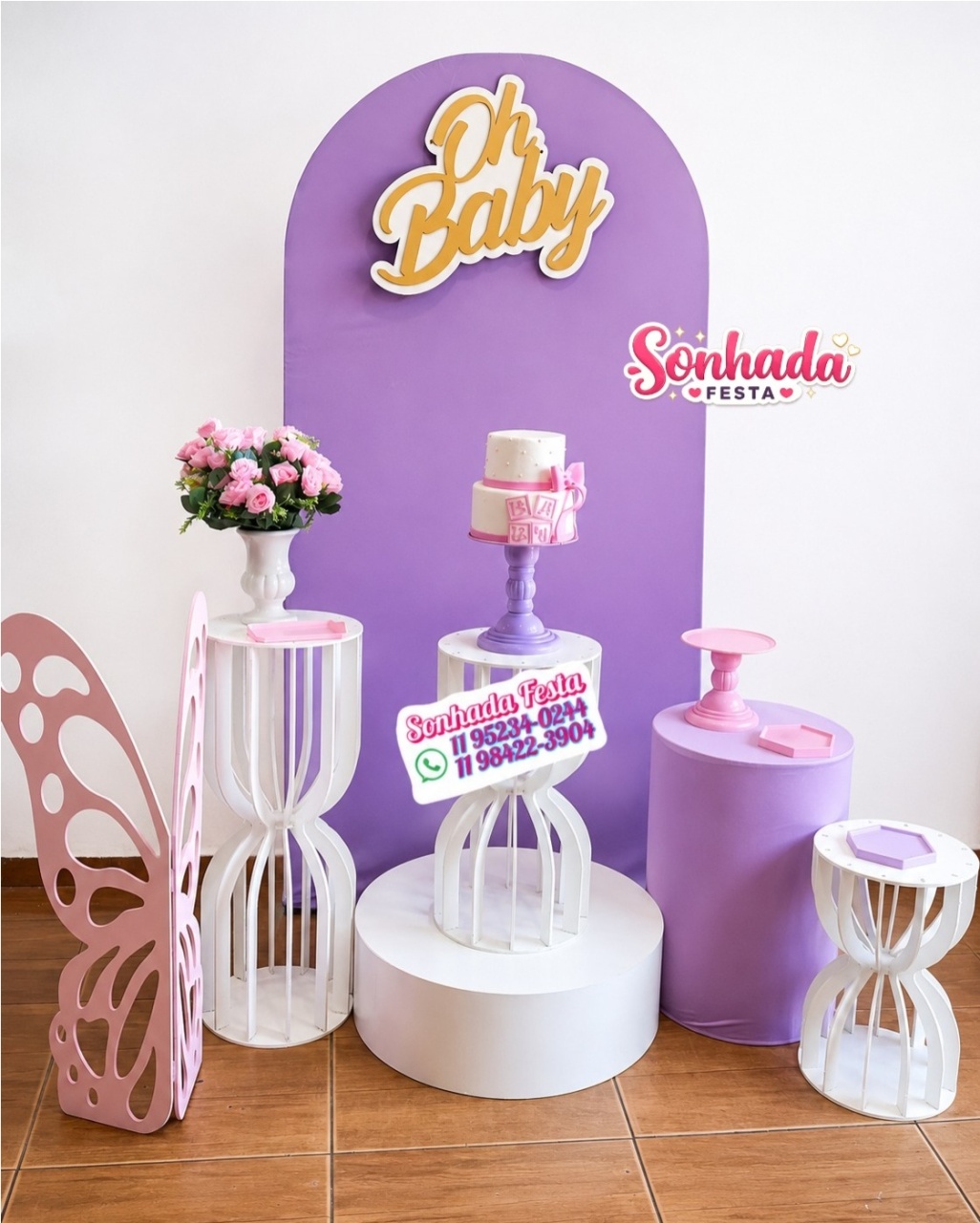 Borboleta Composição Lilas 2 - Sonhadafesta