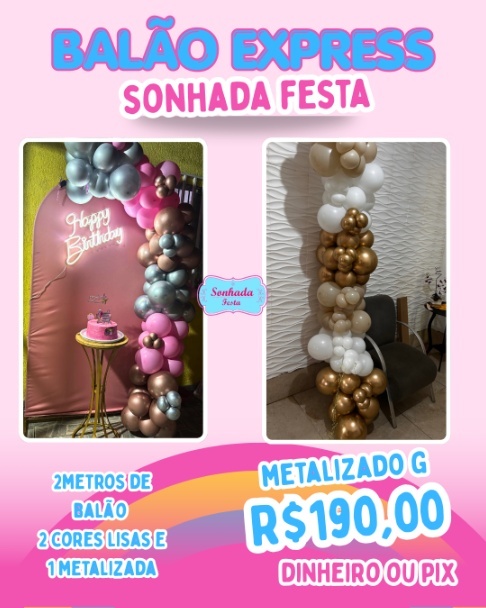 Arco de Balão G Metalizado - Sonhadafesta