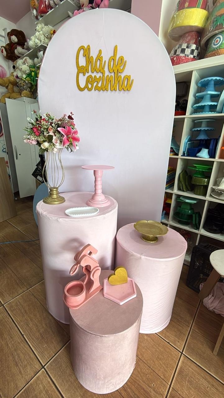 Cha de Cozinha Rosa Claro - Sonhadafesta