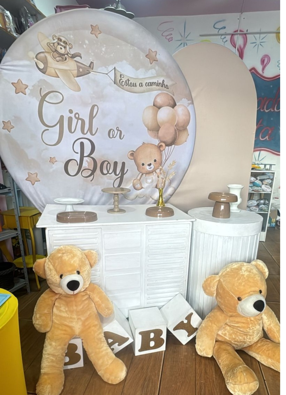 Cha Revelação Boy Girl Bege - Sonhadafesta