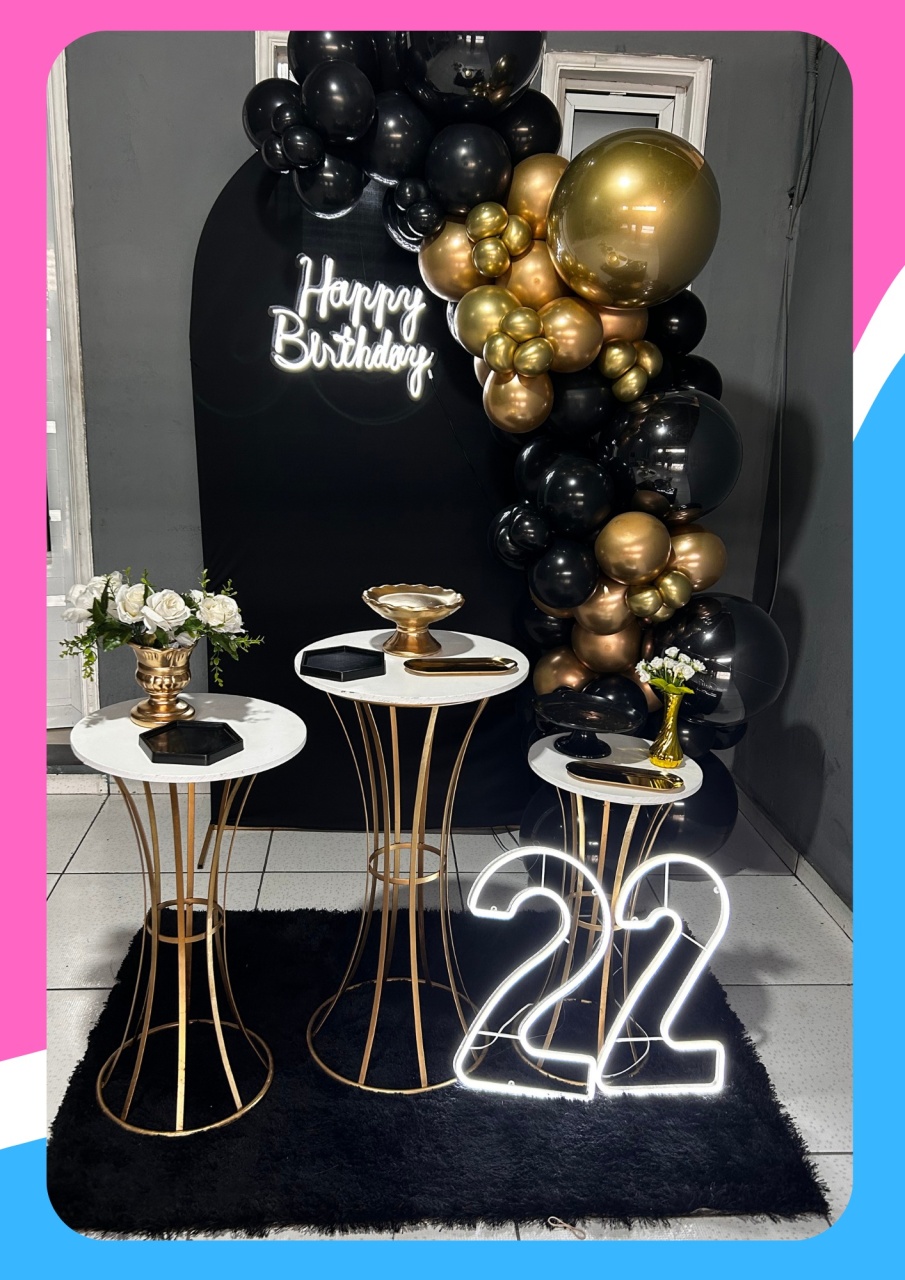 Preto E Dourado Adulto - Sonhadafesta