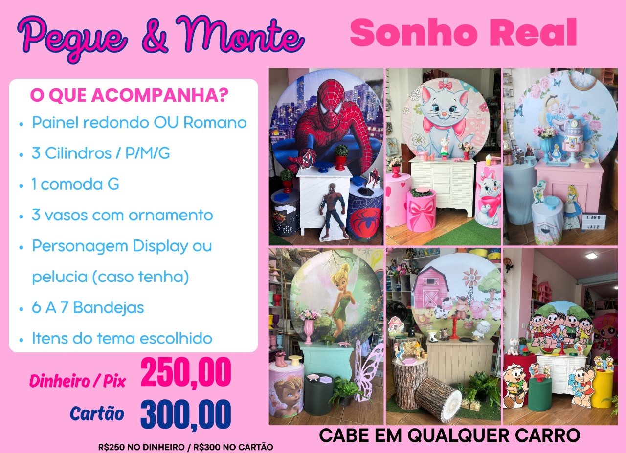 Kit Sonho Real -  Qualquer Tema  - Sonhadafesta