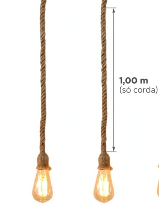 Cordão Com 2 Pendentes E Lâmpada - Louise'sDecor 