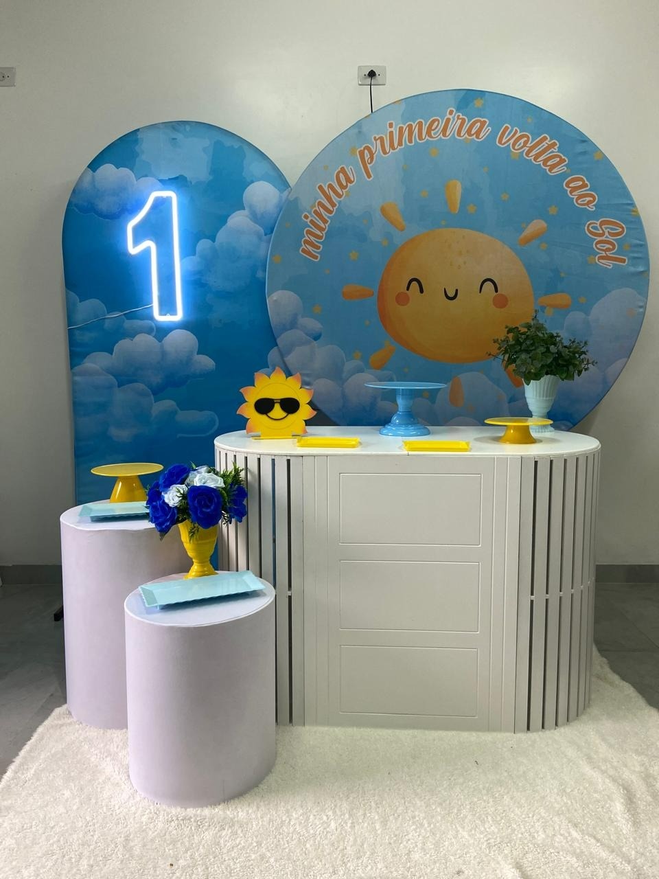 Minha Primeira Volta Ao Sol Azul Kit Especial - A FESTA E DECORAÇÃO