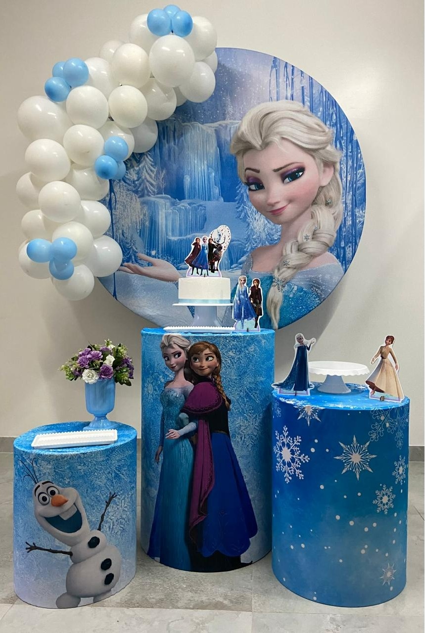 Kit Completo Com Balões Frozen Sozinha  - A FESTA E DECORAÇÃO