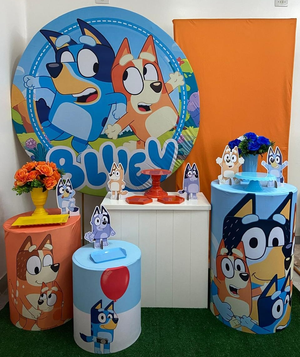  Bluey Kit Luxo  Laranja - A FESTA E DECORAÇÃO