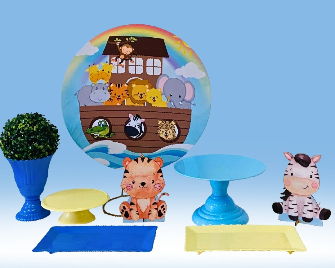 Kit Festa Na Mesa G Arca de Noé (Animais)  - A FESTA E DECORAÇÃO