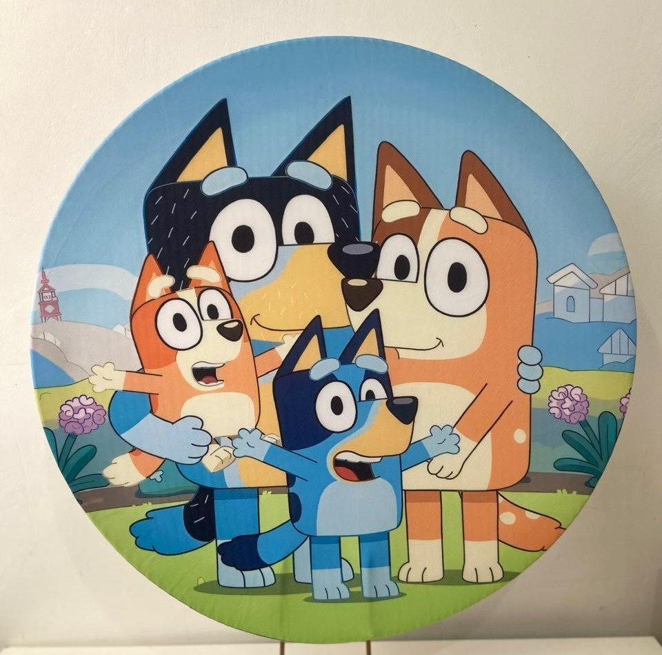 Bluey Azul Capa 50X50  - A FESTA E DECORAÇÃO