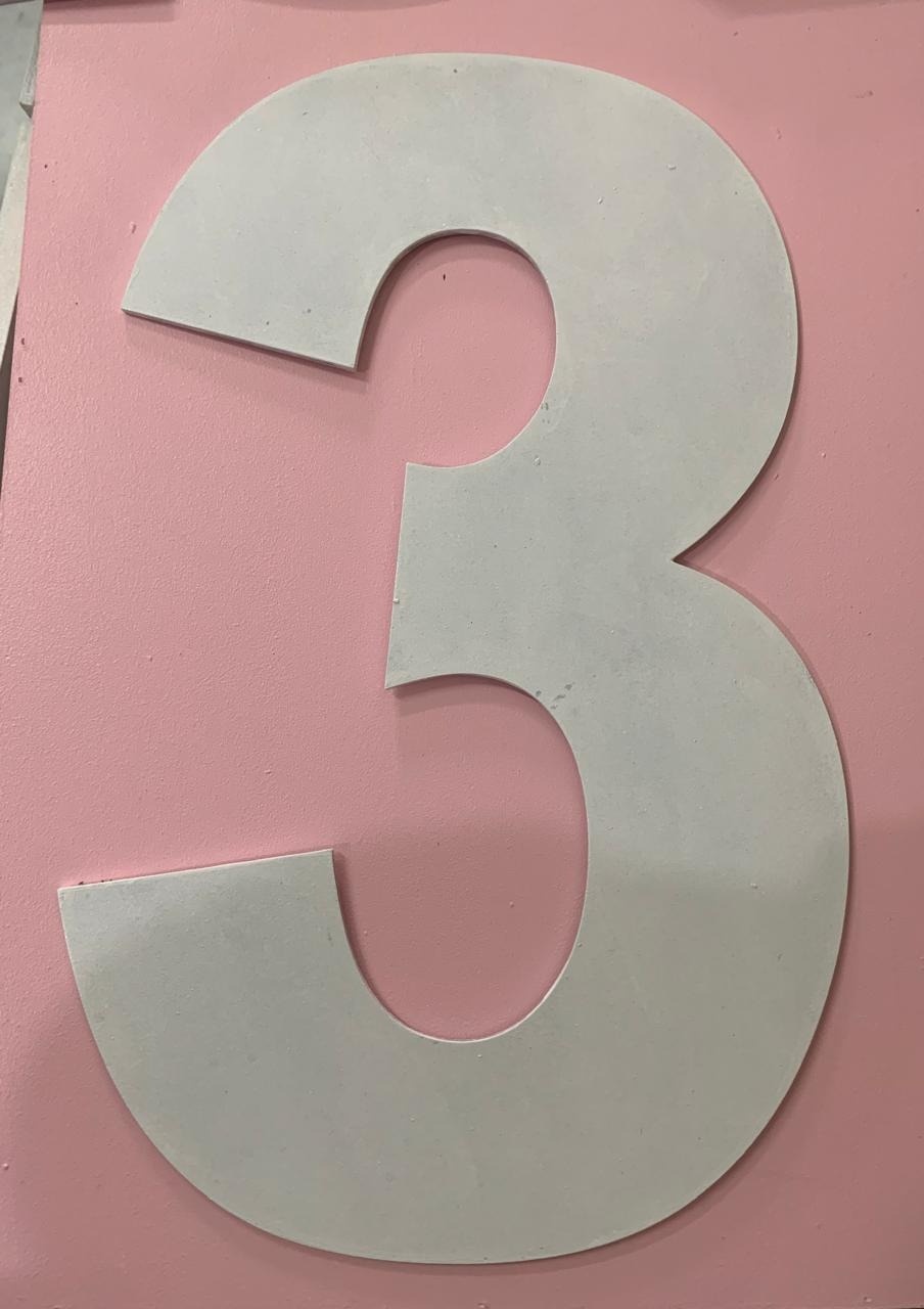Número 3 Mdf - A FESTA E DECORAÇÃO