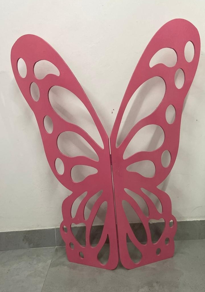 Borboleta Rosa G   - A FESTA E DECORAÇÃO