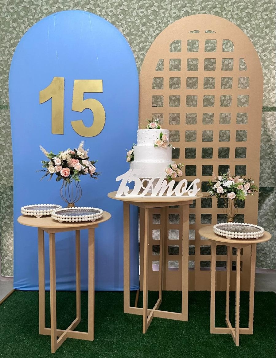 Kit Painel Treliça Com Painel Azul  - A FESTA E DECORAÇÃO