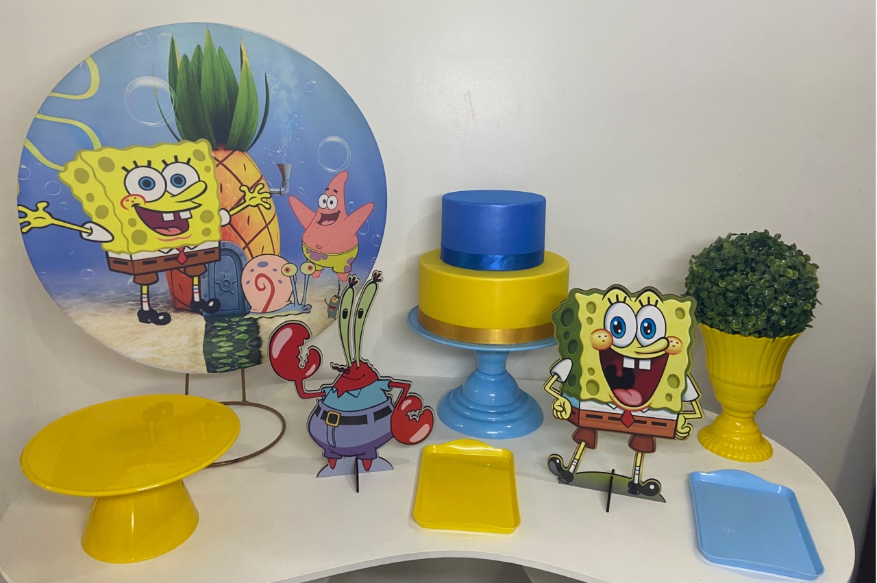 Kit Festa Na Mesa M Bob Esponja - A FESTA E DECORAÇÃO