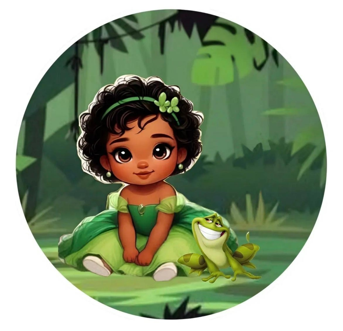 Capa 50X50Princesa Tiana Baby - A FESTA E DECORAÇÃO