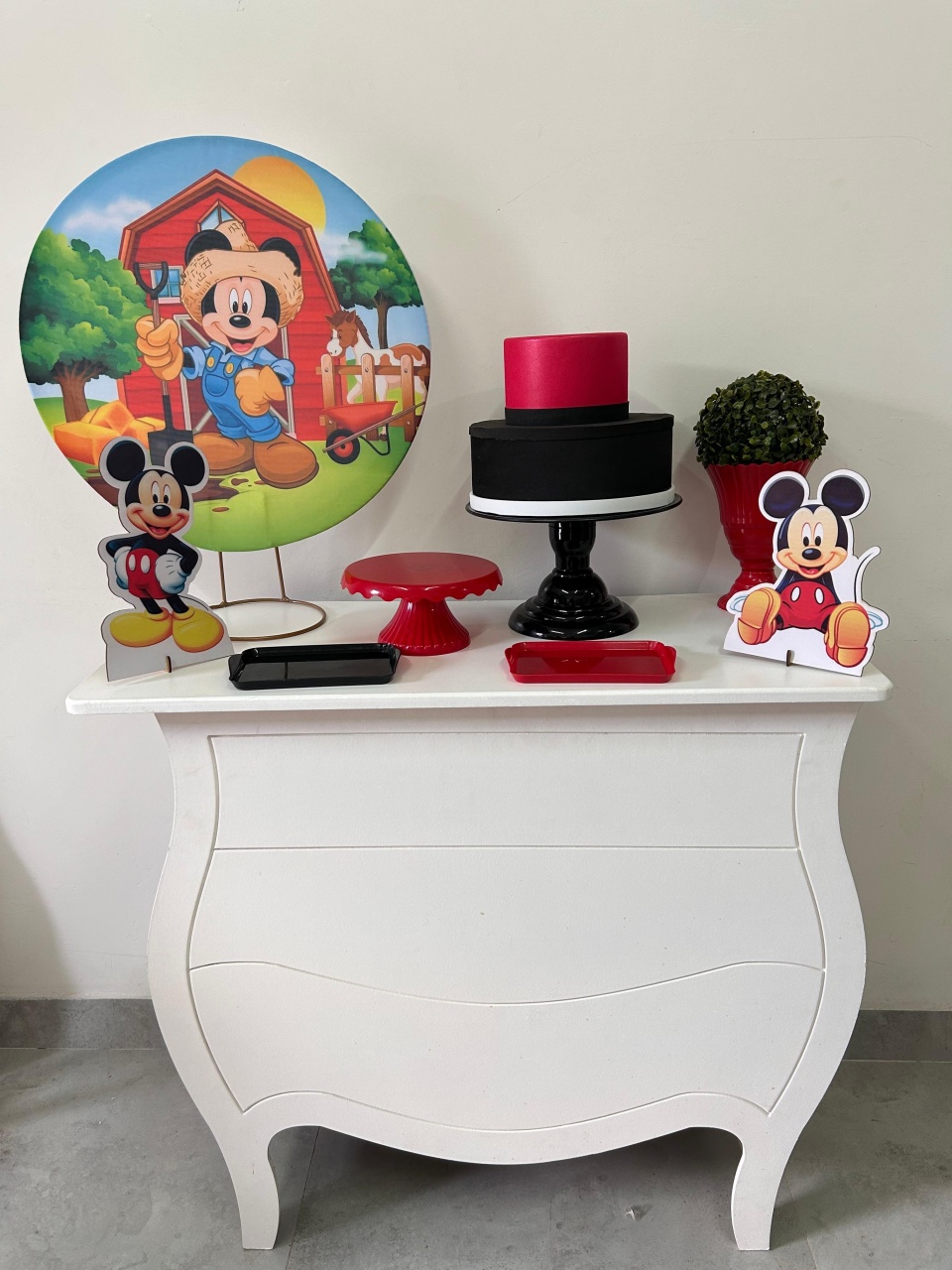 Kit Festa Na Mesa G Mickey Fazendeiro   - A FESTA E DECORAÇÃO